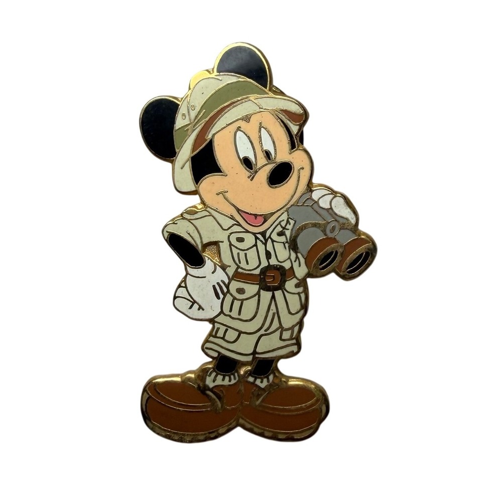 Disney Mickey Mouse Safari Explorer‎ Enamel Pin Binoculars Gold Tone